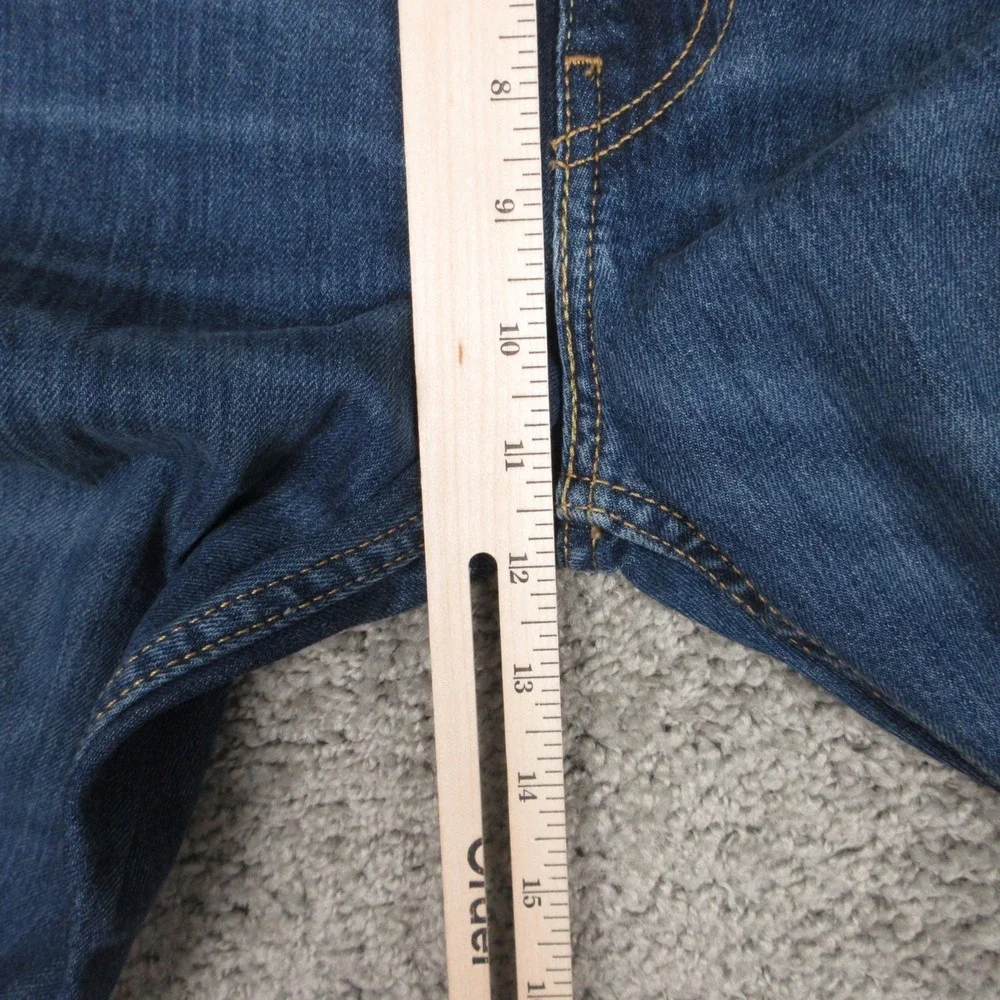 Levis Jeans Mens 38x34 Blue 511 Slim Straight Stretch Faded‎ Whisker Denim Pants